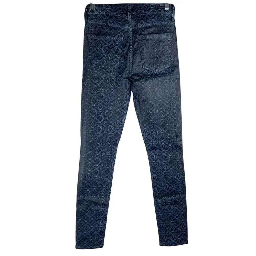Citizens of Humanity Rocket Coated High-Rise Skinny Jeans 27 Geometric
